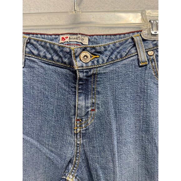 Non Stop Womens Mid-Rise Cuffed Denim Capris Size 9 Jonstop Brand Stretchy Blend - Picture 2 of 11